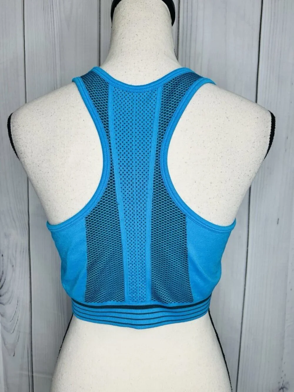 Be Inspired Electric Blue Sports Bra Size XL Racerback Removeable Pads